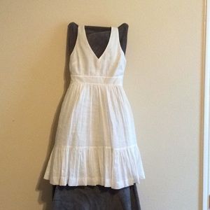 Ann Taylor Petite Cross Back Dress in White